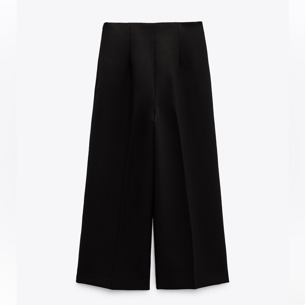 Zara black culottes high wasted wide leg pants